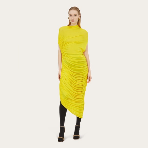 ferragamo asymmetric dress Salvatore | Dresses | 380 Ferragamo Draped Midi Size L Best Sellers NH Week 21 Blaire Asymmetrical Feather Sequin Fabric:Georgette Pair yours with pumps
